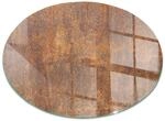 Tulup Glasplatte f&uuml;r Kamin Roststruktur auf Metall Glas unter Kamin Runden...