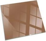 Tulup Glasplatte f&uuml;r Kamin Braun Funkenschutzplatte aus Glas Quadrat 60x60 cm...