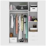 Vente-unique Kleiderschrank Listowel Wei&szlig; 121 cm
