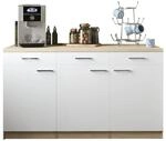 Respekta K&uuml;chenm&ouml;bel-Set 13 Merle 150 cm Wei&szlig;