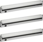 Oktaplex Aluminium Unterbauleuchte 91cm 3er Set 90 Grad Schwenkbar Neutralwei&szlig;...