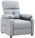 vidaXL Massagesessel Hellgrau Stoff 289672