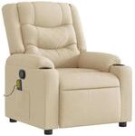 vidaXL Massagesessel Creme Stoff 4019934