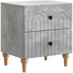 vidaXL Nachttisch Betongrau 43 x 34,5 x 48 cm Holzwerkstoff 894071