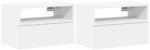 vidaXL Wand-Nachttische 2 Stk, Wei&szlig; 45x26x28,5 cm 858597