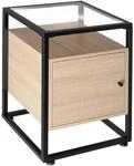Tectake Nachttisch Dudley Industrial Style Holz und Stahl 43 x 40 x 60 50 cm