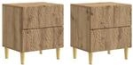 vidaXL Nachttisch 2 Stk Artisan-Eiche 43 x 34,5 x 48 cm Holzwerkstoff 895004