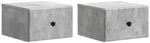 vidaXL Wandmontierter Nachttisch 2 Stk Betongrau 34,5 x 33 x 20 cm 899112