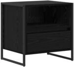 vidaXL Nachttisch Schwarz Eichen-Optik 50 x 39,5 x 50 cm Holzwerkstoff 886666