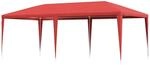 vidaXL Partyzelt Rot 600 x 300 x 255 cm PE und Stahl 42032348