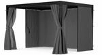 Blumfeldt LuminaHaven Pergola Gartenpavillon 3x4 mit Vorh&auml;ngen und...
