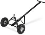 Relaxdays Rangierhilfe f&uuml;r Anh&auml;nger Stahl Schwarz Silber Luftbereift 48 cm x 137 cm