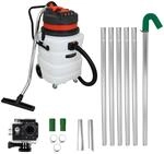 Monstershop 90L Nass& Trocken Industriestaubsauger mit Dachrinnenstangen und...