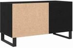 vidaXL Schallplattenschrank Schwarz Eichen-Optik 85 x 38 x 48 cm 862898