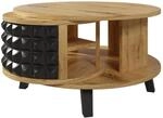 okwish Couchtisch Drehtisch Beistelltisch mit Versteckter Interner Ablage 85 &times;...