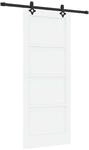 vidaXL Schiebet&uuml;r ORKDAL Wei&szlig; 83 x 202 cm Massives Kiefernholz 3445542
