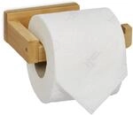 Relaxdays Toilettenpapierhalter Bambus Natur 4 cm x 14 cm x 9 cm 90 g