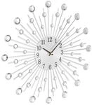 Relaxdays Wanduhr Diamant Eisen Acryl Silber Analog 50 cm x 4,5 cm 0,6 kg