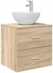 vidaXL Wandmontierte Waschtisch Sonoma-Eiche 49,5 x 41 x 64,5 cm 890264