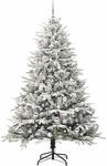 vidaXL K&uuml;nstlicher Vorbeleuchteter Weihnachtsbaum mit Kugelset Gr&uuml;n 3395408