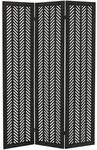 ML-Design Paravent 3-Teilig Kobe Schwarz Raumteiler 170x121 cm aus...