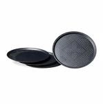 Relaxdays Pizzablech Eisen Perforiert Antihaftbeschichtet 4er Pack 32 cm x 32 cm