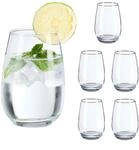 Relaxdays Trinkgl&auml;ser 6er Set Glas Transparent Sp&uuml;lmaschinengeeignet 400 ml