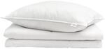 vidaXL Sommerdecke mit Kissen 2-Tlg Wei&szlig; Daunenfeder 3376203