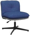 vidaXL B&uuml;rostuhl Drehbar Blau Stoff 4105393