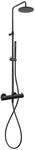 Kronenbach Black Duschsystem Lima 2.0 mit Thermostat Kopfbrause &Oslash; 22,5 cm in...