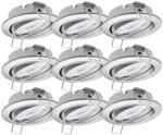 Oktaplex 9er Set Einbaustrahler Dijon 3-Stufen Dimmbar inkl. LED Modul...