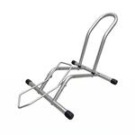 Relaxdays Fahrradst&auml;nder Stahl Silber Freistehend Rutschfest f&uuml;r 16 bis 29 Zoll 38