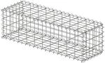 Relaxdays Gabione Stahl Silber Verzinkt 100 cm x 30 cm x 30 cm