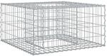 vidaXL Gabionen Hochbeet Silber 80 x 80 x 40 cm Verzinkter Stahl 42033318