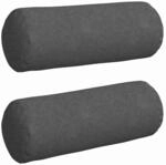 vidaXL Bolsterkissen 2 St&uuml;ck Dunkelgrau &Oslash; 25 x 70 cm Cordstoff 42014347