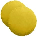 vidaXL Sitzkissen 2 St&uuml;ck Gelb &Oslash; 40 x 13 cm Samt 42014144