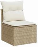 vidaXL Garten-Sofa-Set 7-Tlg Beige Poly Rattan 3347603