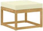 vidaXL Outdoor Hocker Massivholz Akazie Wei&szlig; 901453