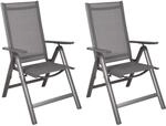 Garden Pleasure Stapelstuhl LENOLA Aluminium Anthrazit 2er Set