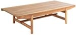 Beliani Gartentisch GIAVENO Heller Holzfarbton 145x79x38