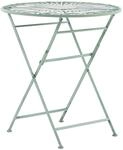Beliani Runder Tisch TRENTO Hellgr&uuml;n 70x70x75