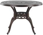 Beliani Gartentisch SALENTO Dunkelbraun 102x102x72