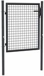 vidaXL Gitter-Gartentor Verzinkter Stahl 100 x 75 cm Grau 145771