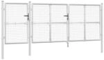 vidaXL Mesh-Gartentor Silbern 400x175 cm Verzinkter Stahl 154555