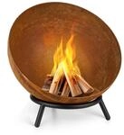 Blumfeldt Fireball Rust Feuerschale &Oslash; 60 cm Kippbare Ascherost Rost-Finish