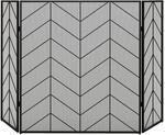 HOMCOM Kaminschutzgitter Stahl Schwarz 135L x 1,2B x 85H cm