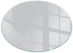 Tulup Glasplatte f&uuml;r Kamin Grau Vorlegeplatte f&uuml;r Kamin&ouml;fen Runden 60x60 cm...
