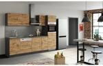 Held M&ouml;bel K&uuml;chenzeile Sorrento 270 cm Wotaneiche-Grafit ohne E-Ger&auml;te