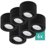 Oktaplex 6er Set Aufbauspot Lile S inkl. LED-Module 3-Stufen Dimmbar Warmwei&szlig;...