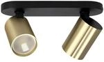 EDO Deckenstrahler GU10 2-Flammig Schwarz-Gold Moderne Deckenlampe Spot Drehbar